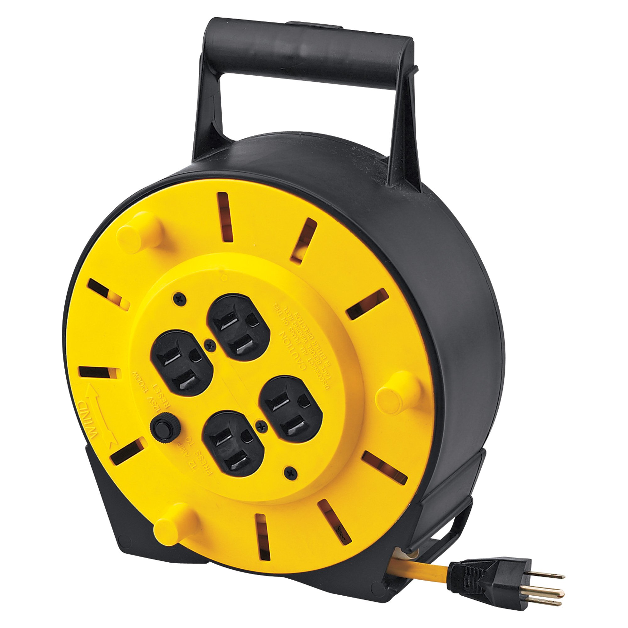 Prime Wire & Cable 4-Outlet Cord Caddy — 25ft., 12 Amps, 16/3 Gauge, Model# CR220625